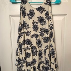 Altrd State Blue Floral Babydoll Tank Top Polyester Size Womens S Like New